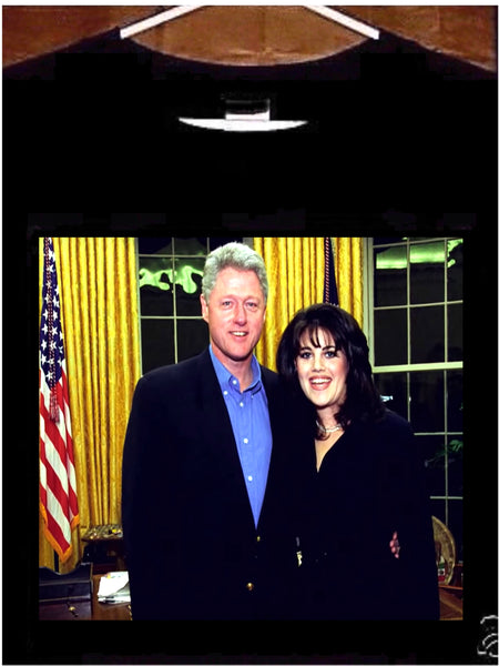 Bill Clinton Monica Lewinsky T shirt;  Bill and Monica Oval Office Shirt