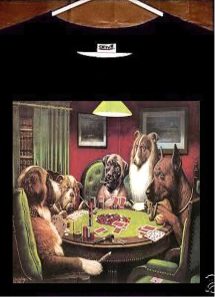 Dogs Playing Poker T shirt; Dogs Playing Poker Tee Shirt