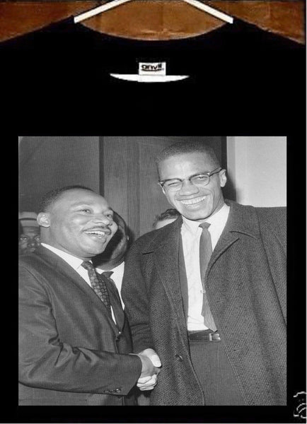 Martin w Malcolm T Shirt; Martin Luther King Jr Malcolm X Tee shirt