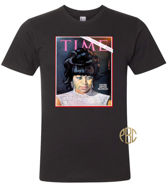 Aretha Franklin T Shirt; Aretha Franklin 1968 Time Magazine Cover Tee Shirt