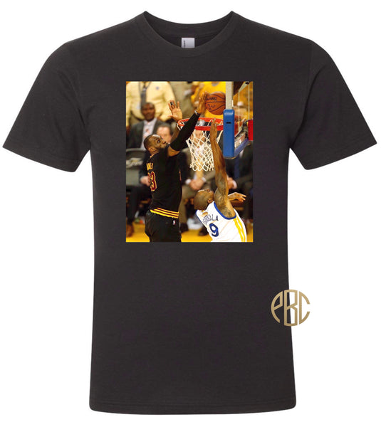 Lebron James T Shirt; Cleveland Cavaliers Champ Lebron James The Block Tee Shirt