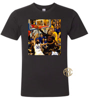 LeBron James T Shirt; Cleveland Cavs Lebron James Block Stephen Curry Tee Shirt