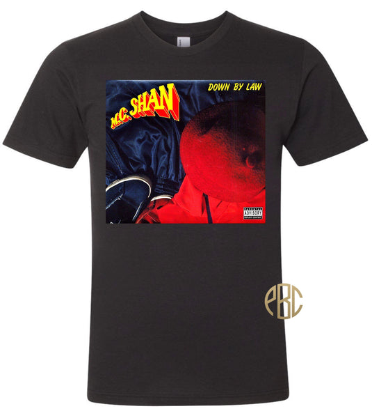 MC Shan T Shirt, MC Shan Down By Law Album Cover T Shirt
